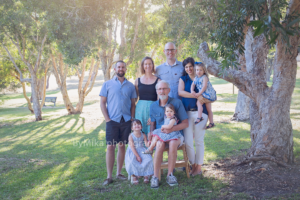 Family photographer Perth ByMika captured large family in outdoor session park Carine