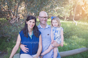 Gorgeous family of three soon to be four with a newborn baby