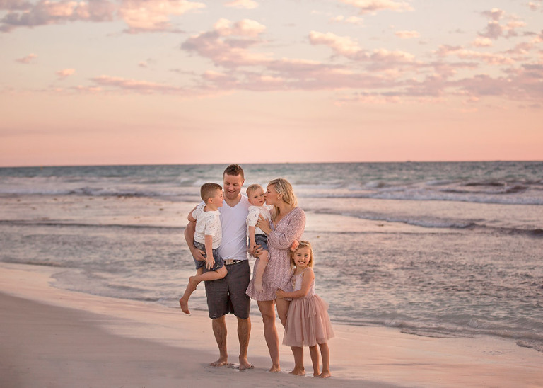 Perth Family portraits on beach